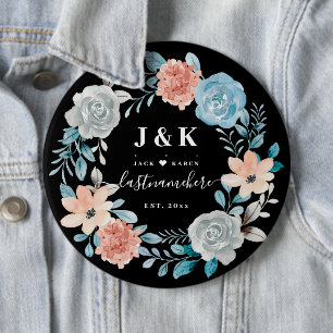 Bóton Redondo 15.24cm Nome da Família Personalizada de Iniciais de Monog