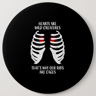 Bóton Redondo 15.24cm Nossos Corações São Criaturas Selvagens