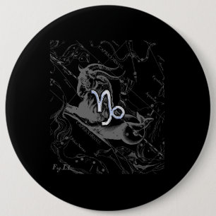 Bóton Redondo 15.24cm O cromo gosta do sinal do zodíaco do Capricórnio