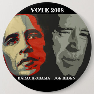 Bóton Redondo 15.24cm obama biden a cópia da arte, BARACK OBAMA que