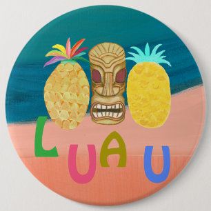 Bóton Redondo 15.24cm Ocean Tiki Abacaxi Luau
