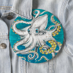 Bóton Redondo 15.24cm Octopus Tentacle Tinta verde
