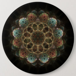 Bóton Redondo 15.24cm Ornamento de fada fractal esotérica sagrada