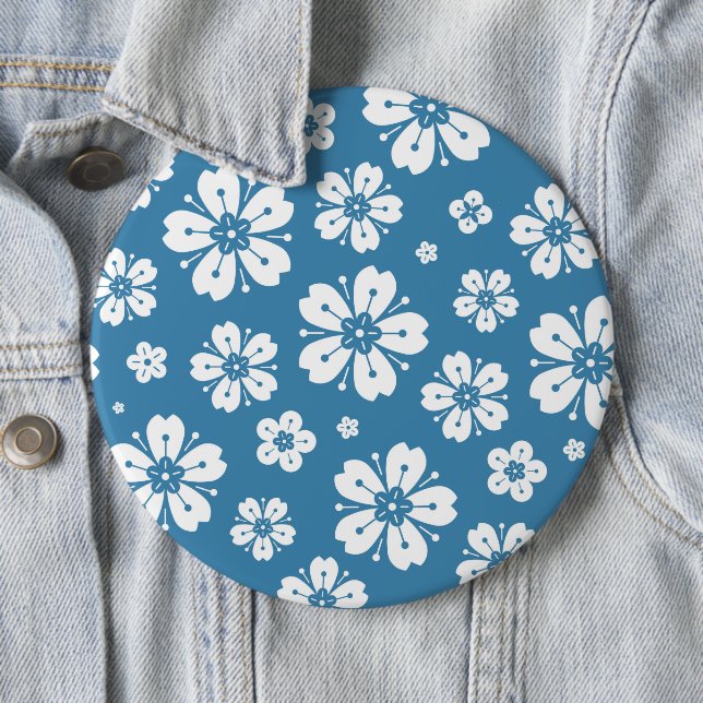 Bóton Redondo 15.24cm Padrão de Flores 5 (In Situ)