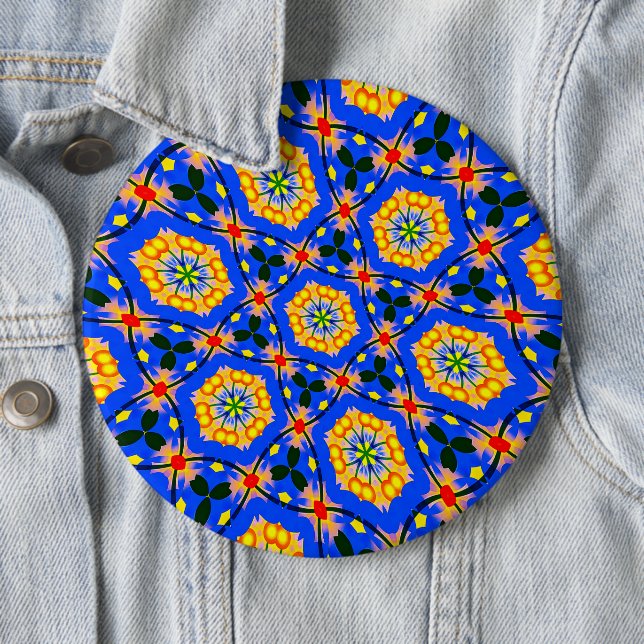 Bóton Redondo 15.24cm Padrão estético floral (In Situ)