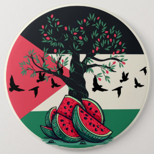Bóton Redondo 15.24cm palestina cultura palestina melancia oliveira