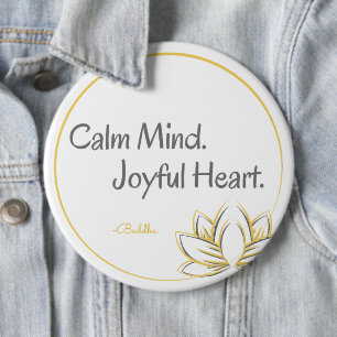 Bóton Redondo 15.24cm Palma Calma, Joyful Heart Quote
