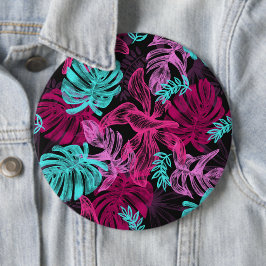 Bóton Redondo 15.24cm Palmeiras tropicais fluorescentes