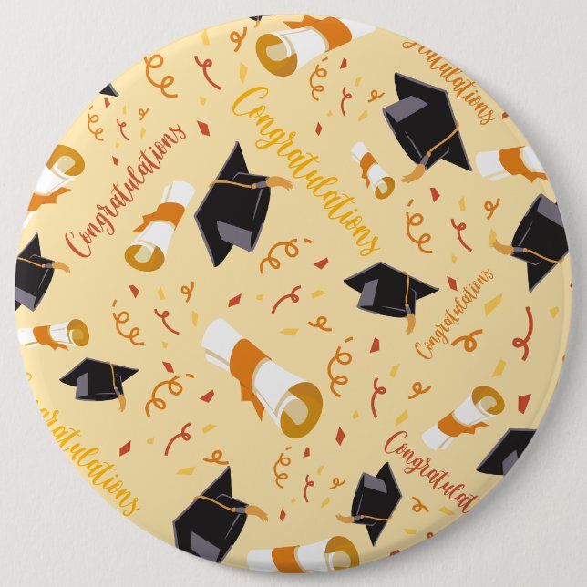 Bóton Redondo 15.24cm Parabéns pela formatura  (Frente)