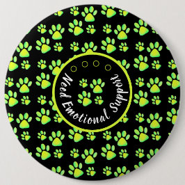 Bóton Redondo 15.24cm Pata de animais verde personalizada