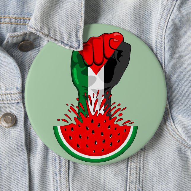 Bóton Redondo 15.24cm Pé de resistência da Palestina em Watermelon (In Situ)