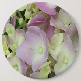 Bóton Redondo 15.24cm Pétalas de Hydrangea, Cor-de-Rosa, Branca Antiquad