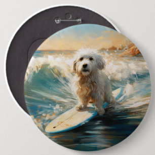 Bóton Redondo 15.24cm Pintor De Surfe De Praia De Coton De Tulear