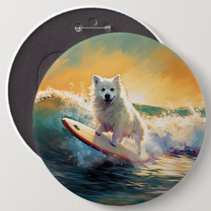 Bóton Redondo 15.24cm Pintor de Surfe em Praia do Esquimó Americano