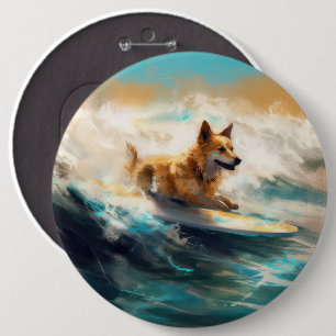 Bóton Redondo 15.24cm Pintura de Navegação em Praia do Lapphund, Finland