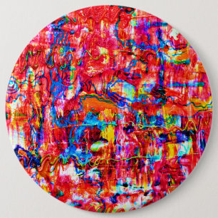 Bóton Redondo 15.24cm Pintura de ondas abstrato de multicores bonitas