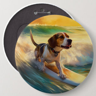 Bóton Redondo 15.24cm Pintura de Surf da Praia Beagle