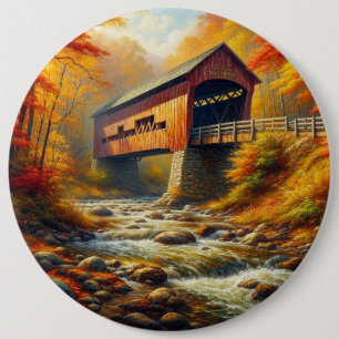 Bóton Redondo 15.24cm ponte clássica coberta pelo outono