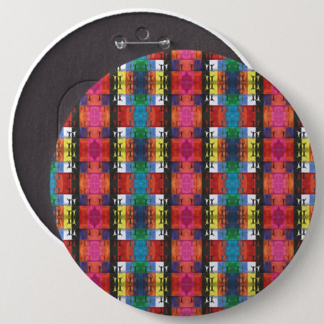 Bóton Redondo 15.24cm Pop art no.1 by Yeshaya Dank - unity & harmony (Frente & Verso)