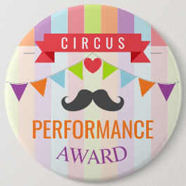Bóton Redondo 15.24cm Poster de Circo Vintage Festa de aniversário infan