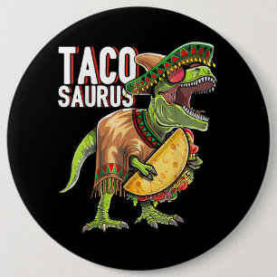 Bóton Redondo 15.24cm Presente do Partido Taco Dinossauro Cinco de Mayo