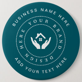 Bóton Redondo 15.24cm Promocional de texto e logotipo personalizado mini