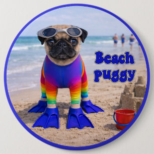 Bóton Redondo 15.24cm Pug da Praia