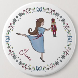 Bóton Redondo 15.24cm Quebra-Nozes Personalizado Ballet Clássico de Nata