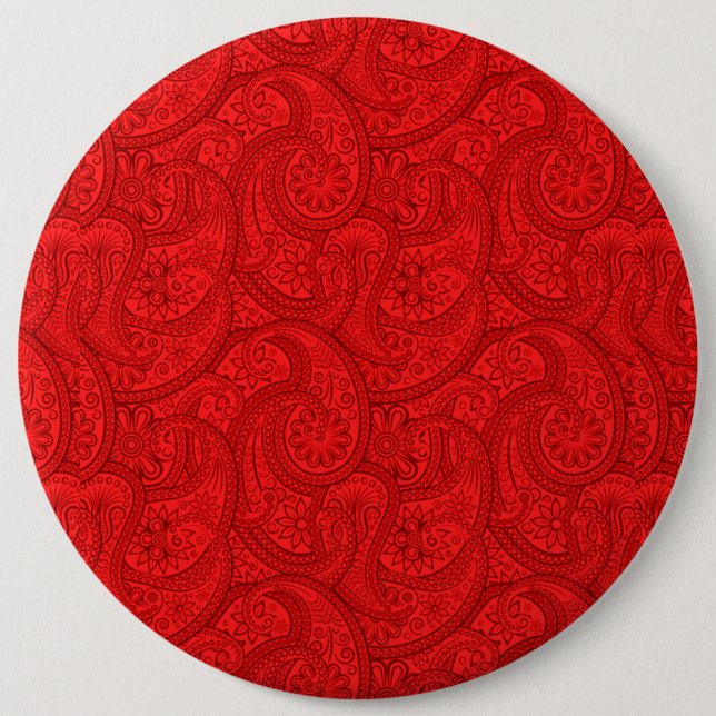 Bóton Redondo 15.24cm Red Paisley (Frente)