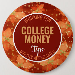 Bóton Redondo 15.24cm Red Poinsettia | Dicas Apreciadas | Dinheiro Colég