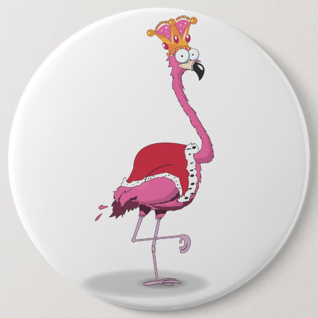 Bóton Redondo 15.24cm Rei dos Flamingos (Frente)
