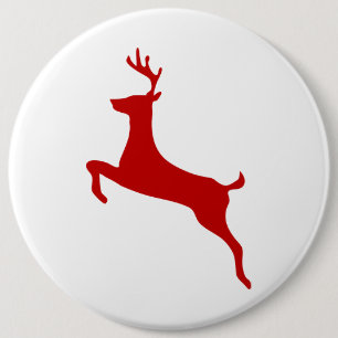 Bóton Redondo 15.24cm Reindet Salta Natal Red Silhout Bolas de Golfe