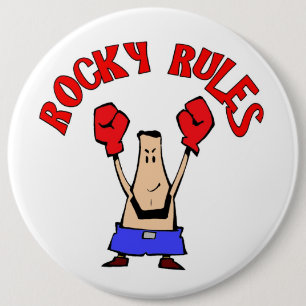 Bóton Redondo 15.24cm Rocky Rules, Boxer