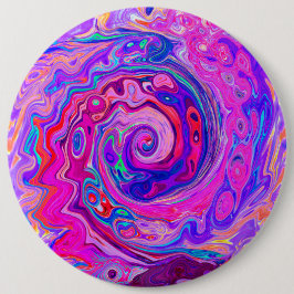 Bóton Redondo 15.24cm Rodovalho-roxo e Abstrato cor-de-laranja