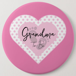 Bóton Redondo 15.24cm Rosa de Anúncio de Bebê Personalizável