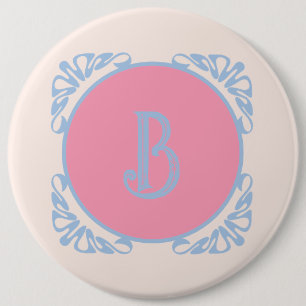 Bóton Redondo 15.24cm Rosa e azul personalizados
