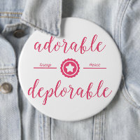 Rosa político deplorável adorável do Pin do botão