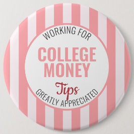 Bóton Redondo 15.24cm Rosa Riscado, Dicas Apreciadas, Dinheiro Colégio