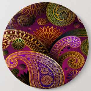 Bóton Redondo 15.24cm Roxo de Paisley