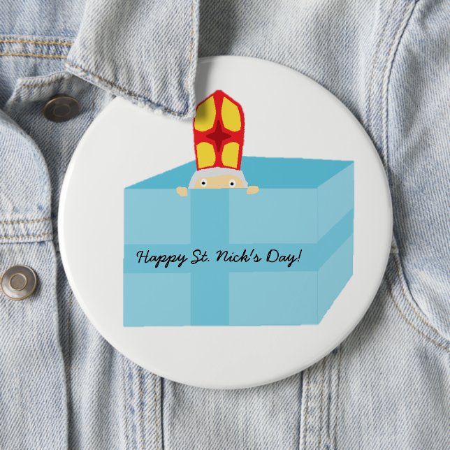 Bóton Redondo 15.24cm Rua Engraçada, Nicholas Dutch Sinterklaas Kids Art (In Situ)