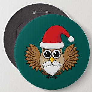 Bóton Redondo 15.24cm Santa Claus Owl