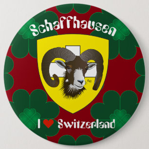 Bóton Redondo 15.24cm Schaffhausen - Suíça Suisse - Svizzera Button