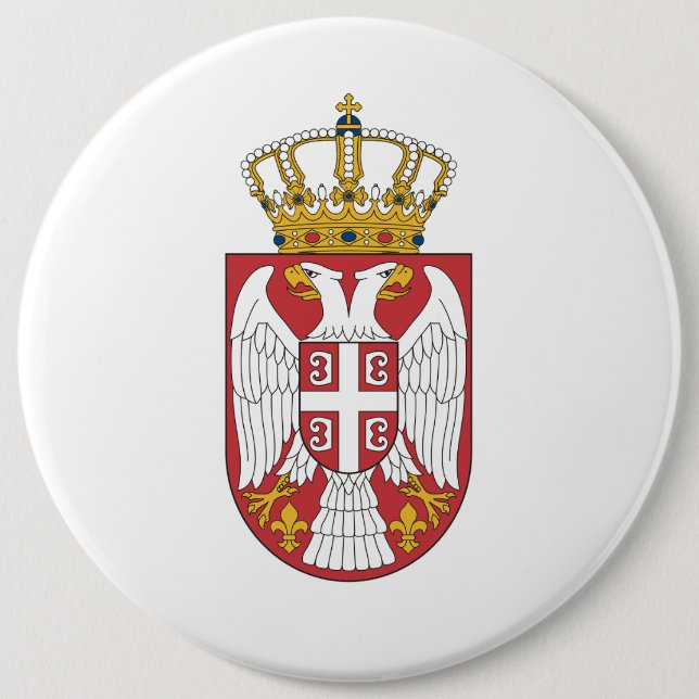 Bóton Redondo 15.24cm Serbian Eagle (Frente)