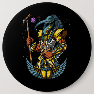 Bóton Redondo 15.24cm Símbolo antigo do Deus Egípcio Ankh Scarab