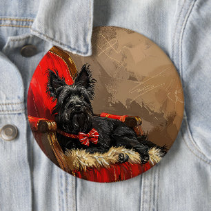 Bóton Redondo 15.24cm Skye Terrier Cachorro Natal Festivo