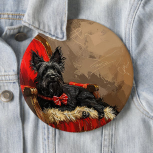Bóton Redondo 15.24cm Skye Terrier Cachorro Natal Festivo