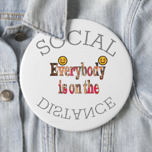 Bóton Redondo 15.24cm Sobreviveremos à COVID-19 - Uma Mensagem de Força