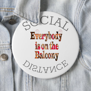 Bóton Redondo 15.24cm Sobreviveremos à COVID-19: Uma mensagem de resistê