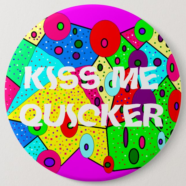 Bóton Redondo 15.24cm Sou uma mensagem de festa mais rápida no brilhante (Frente)