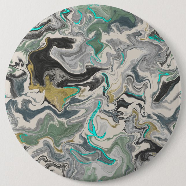 Bóton Redondo 15.24cm Stone Marbling with Turquoise Veins 6" Round (Frente)
